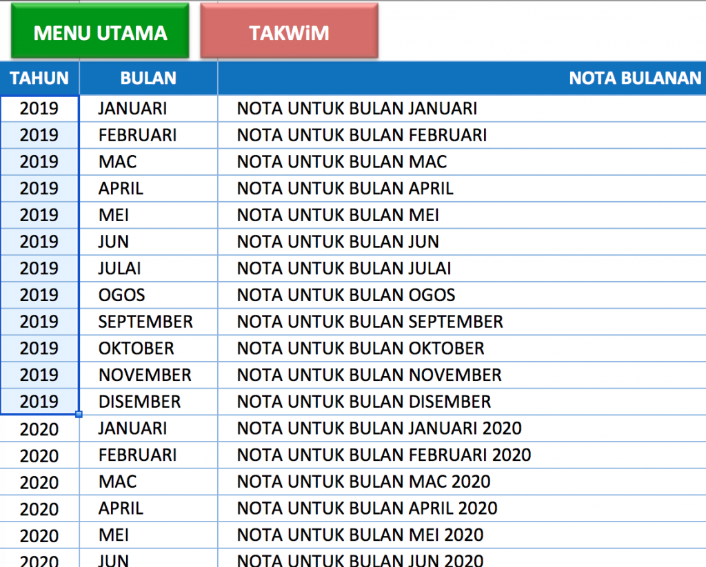 Nota Bulanan