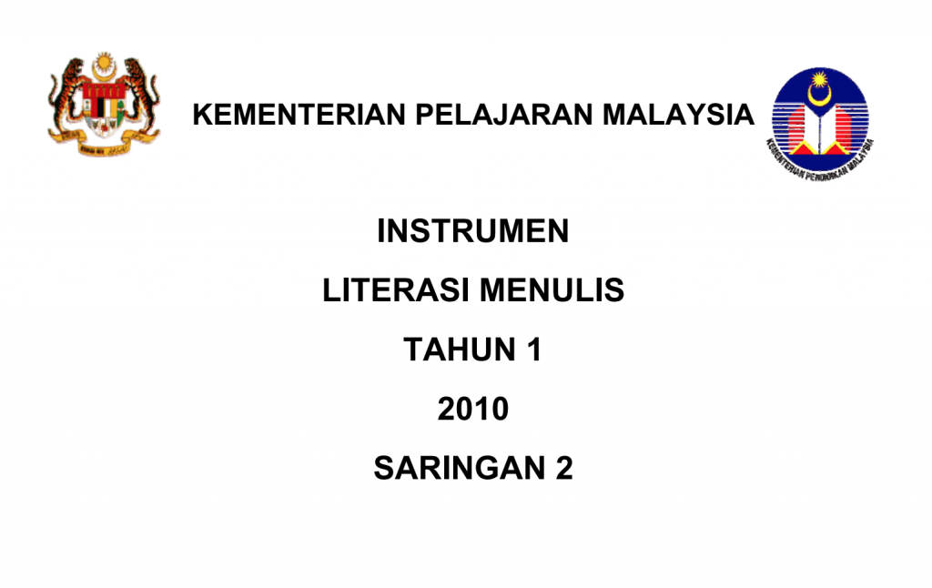 INSTRUMEN LITERASI MENULIS TAHUN 1 2010 SARINGAN 2